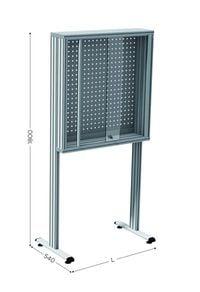 MAINTPOST 300B l 1064 x H 1800 mm Ep. 200 mm avec portes en PMMA verrouillables