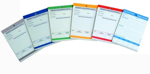 Lot de 100 fiches PROPOSITION D'AMELIORATION bleues (Allemand)