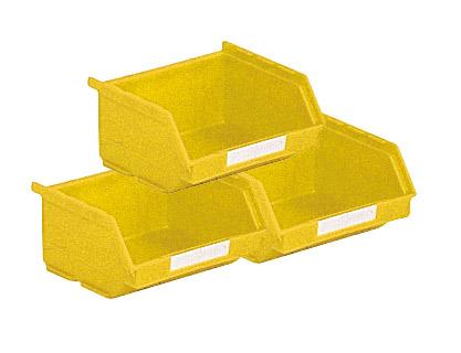 Lot de 50 bacs ? bec en plastique 0,25 litre jaune