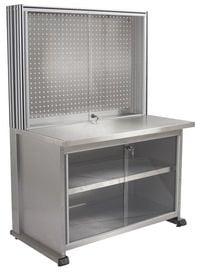 MAINTPOST 6500 INOX l 1000 x P 750 x H 1800 mm avec rangement inférieur