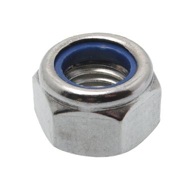 Ecrou frein hexagonal à bague nylon - Inox A2