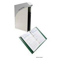 DOCAPOST 200 2 classeurs a4 vert et noir fixation sur profil aluminium avec coffret gris époxy