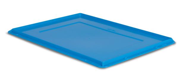 Couvercle Bleu Turquoise pour caisse plastique Ath?na L.400 x P.300 mm