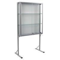 DEFPOST 200 DESIGN SUR PIEDS l 1070 x H 2000 mm tôle blanche vernie avec portes en pmma transparent