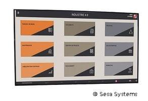 E-LEANBOARD Ecran digital dynamique et connecté 50'' l 1123.5 x H 646.5 mm