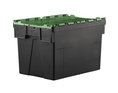 Bac navette 69 litres 600x400 couvercle Vert H.400 mm