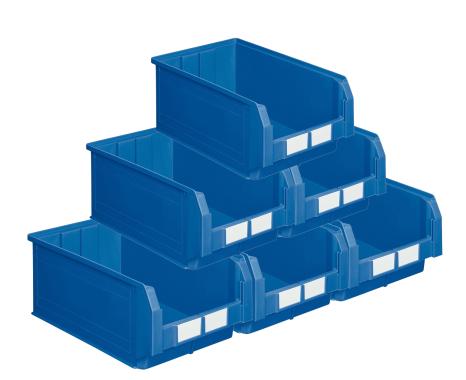 Lot de 10 bacs ? bec plastique 28L bleu