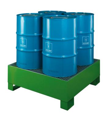 Palette de r?tention 450 litres pour 4 f?ts verticaux