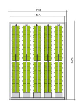 Couliplus de 150 blocs tiroirs Praticbox H.2000 mm