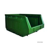 Lot de 5 bacs à bec en plastique vert L 207 x P 345 x H 165 mm