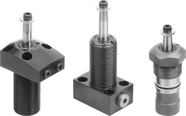 Vérin de bridage pivotant hydraulique compact à double / simple effet avec rappel par ressort