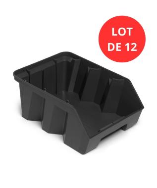 Lot de 12 Bacs DUETTO 12,5 litres plastique gris anthracite