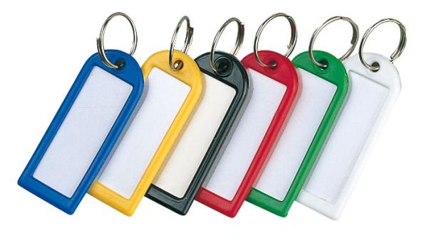 Sachet de 20 porte-cl?s L.54 x P.22 mm coloris assortis