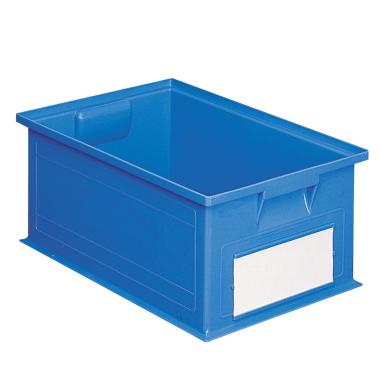 Caisse plastique 27 litres bleu