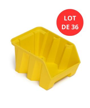 Lot de 36 Bacs DUETTO 3,8 litres plastique jaune