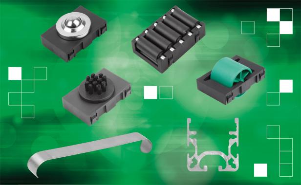 Rails à rouleaux selon le principe modulaire