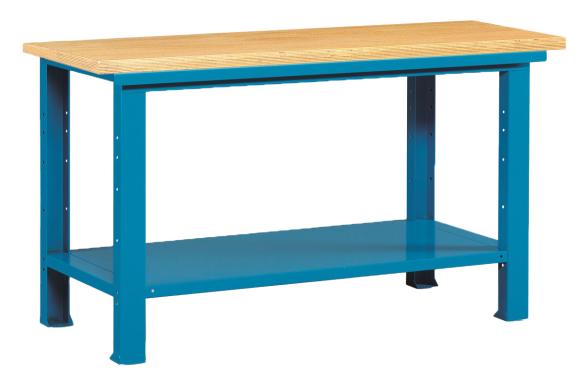 Etabli m?tal Fortis L.1500 mm bois bleu