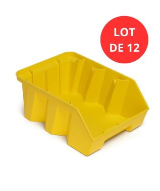 Lot de 12 Bacs DUETTO 12,5 litres plastique jaune