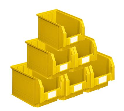 Lot de 15 bacs ? bec plastique 12.5L jaune