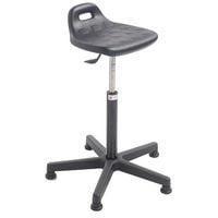 TABOURET D'ATELIER C H 450 - 650 mm assise en polyurethane noir