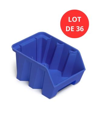 Lot de 36 Bacs DUETTO 3,8 litres plastique bleu