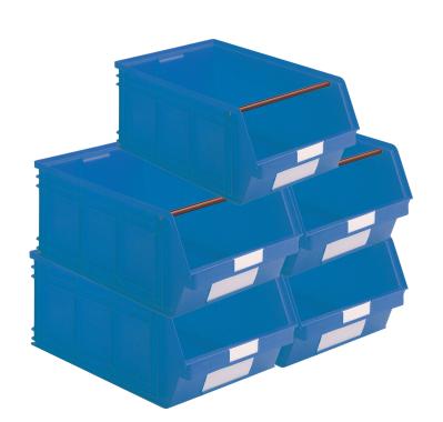 Lot de 5 bacs ? bec en plastique 88L bleu