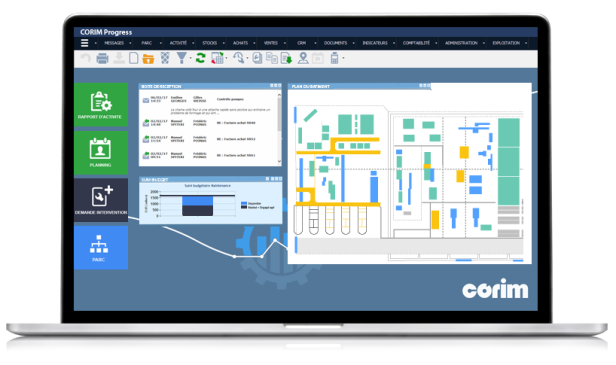 GMAO CORIM Progress : gardez l'œil sur des milliers d'équipements sans bouger de votre siège