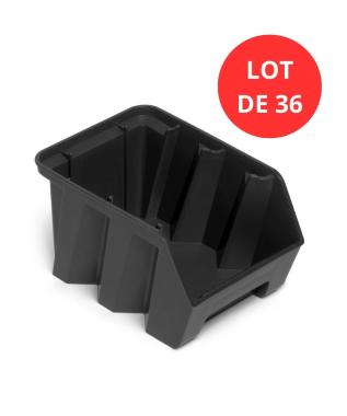 Lot de 36 Bacs DUETTO 3,8 litres plastique gris anthracite