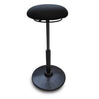 Tabouret culbuto H 560 - 820 mm assise en tissu noir