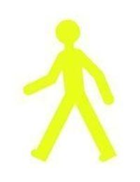 Pictogramme adhésif Silhouette piéton jaune L 735 x l 478 mm Ep. 0.3 mm