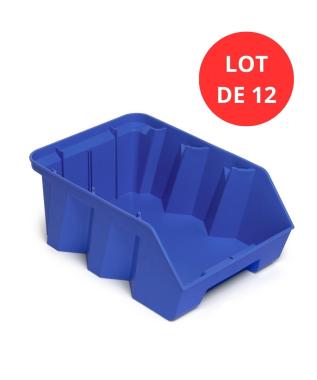 Lot de 12 Bacs DUETTO 12,5 litres plastique bleu