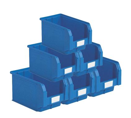 Lot de 15 bacs ? bec plastique 12.5L bleu