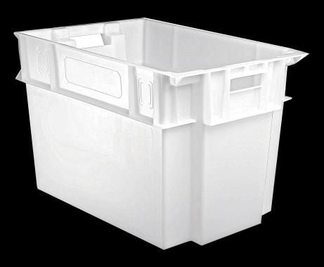 Caisse plastique empilable alimentaire Minerva 70 litres