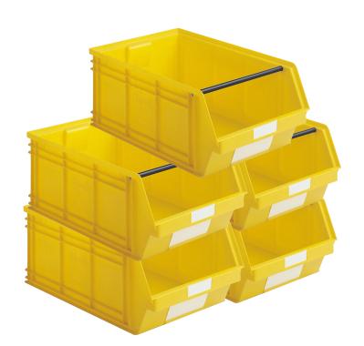 Lot de 5 bacs ? bec en plastique 88L jaune