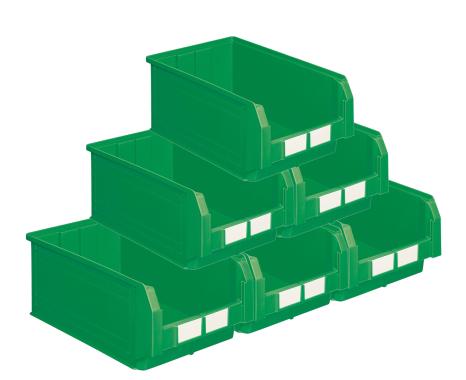 Lot de 10 bacs ? bec plastique 28L vert