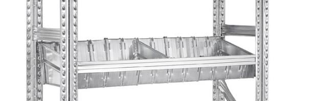 Bac modulaire avec s?parateur L.1200 x P.400 mm